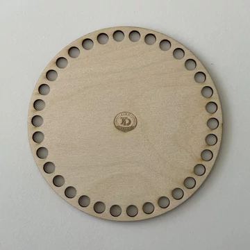 Natúr horgolható fa alap kör 14 cm kosár készítéshez