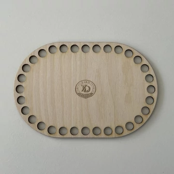 Ovális horgolható fa alap 5 mm zsinórfonalhoz 10x15 cm