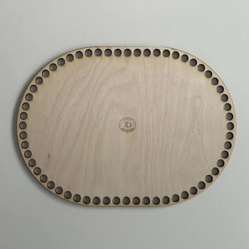 Ovális horgolható fa alap 5 mm zsinórfonalhoz 27,5x20 cm