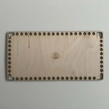 Horgolható pelenkatartó fa alap 5 mm zsinórfonalhoz 27,5x14,5 cm