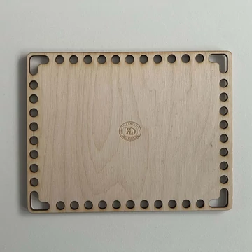 Téglalap horgolható fa alap 5 mm zsinórfonalhoz 20x15 cm