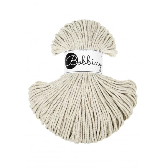 Bobbiny 3 mm Cashmere Beige bézs színű zsinórfonal