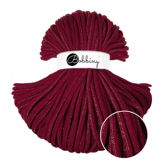 Bobbiny prémium zsinórfonal 5mm – Golden Wine Red