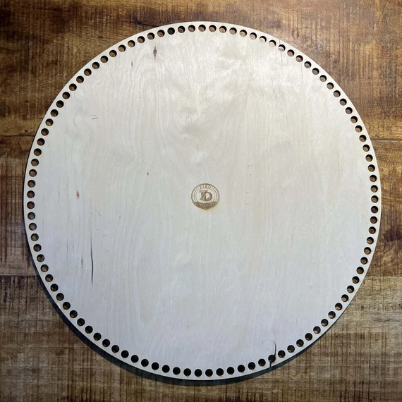 Natúr horgolható fa alap kör 40 cm kosár készítéshez