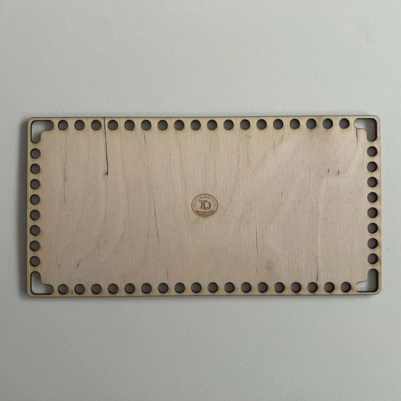 Horgolható pelenkatartó fa alap 5 mm zsinórfonalhoz 27,5x14,5 cm